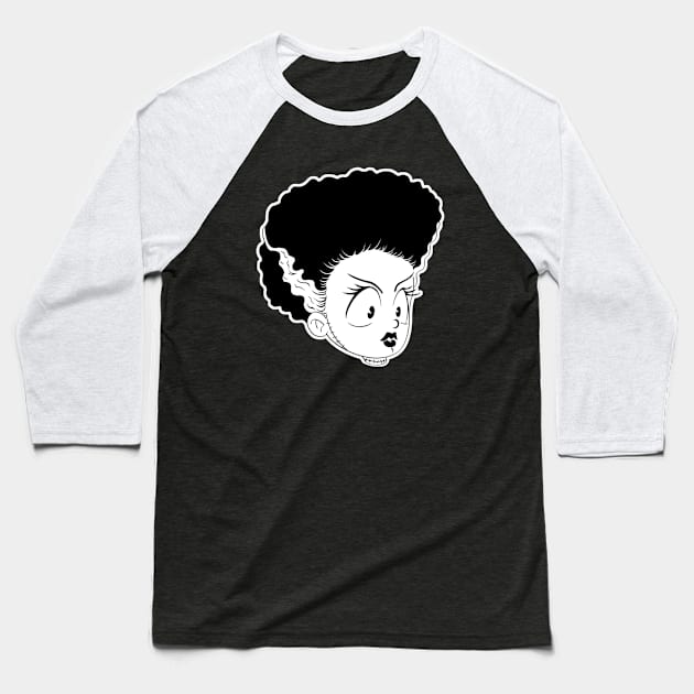 Bride Of Frankenstein Baseball T-Shirt by FreakPills